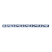Mooie blauwe witte schelp patroon feest lint (Voorkant)
