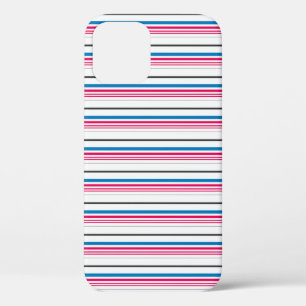 Mooie blauwe witte strepen Case-Mate iPhone case