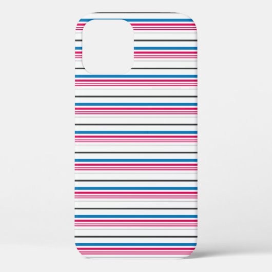 Mooie blauwe witte strepen Case-Mate iPhone case (Achterkant)