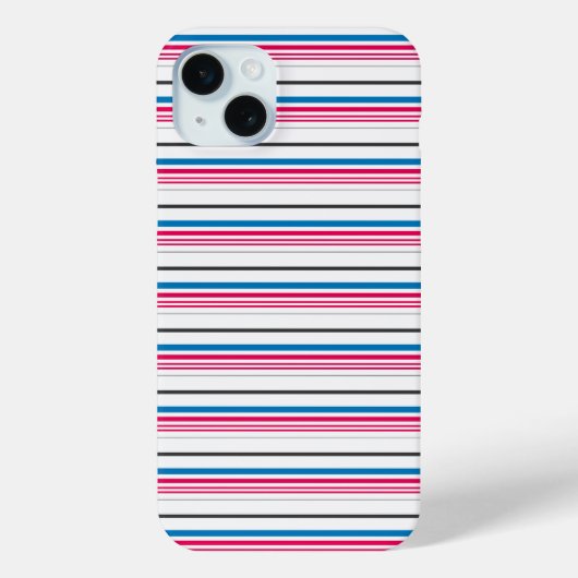 Mooie blauwe witte strepen Case-Mate iPhone case (Achterkant)