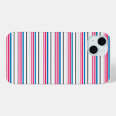 Mooie blauwe witte strepen Case-Mate iPhone case (Achterkant (horizontaal))