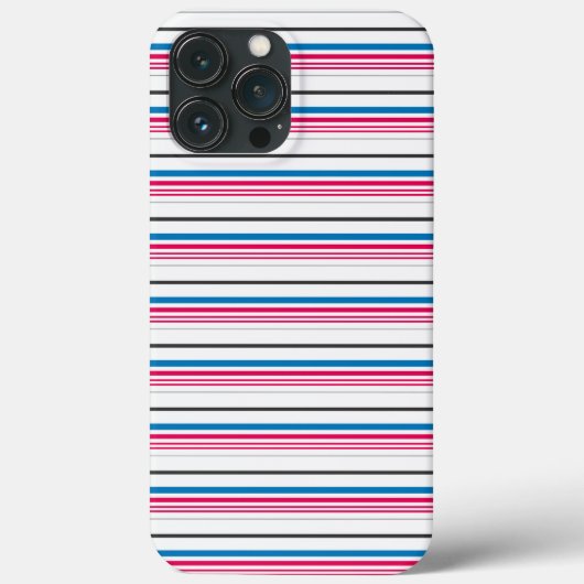 Mooie blauwe witte strepen Case-Mate iPhone case (Achterkant)