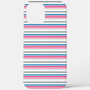 Mooie blauwe witte strepen Case-Mate iPhone case