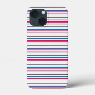 Mooie blauwe witte strepen Case-Mate iPhone case