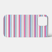 Mooie blauwe witte strepen Case-Mate iPhone case (Achterkant (horizontaal))