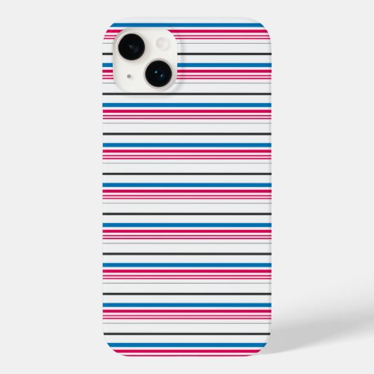 Mooie blauwe witte strepen Case-Mate iPhone case (Achterkant)