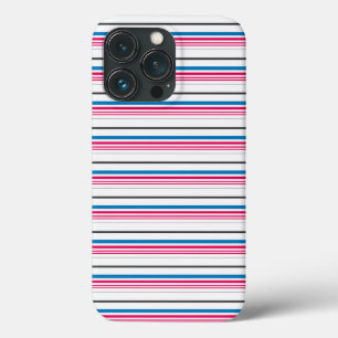 Mooie blauwe witte strepen Case-Mate iPhone case