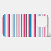 Mooie blauwe witte strepen Case-Mate iPhone case (Achterkant (horizontaal))