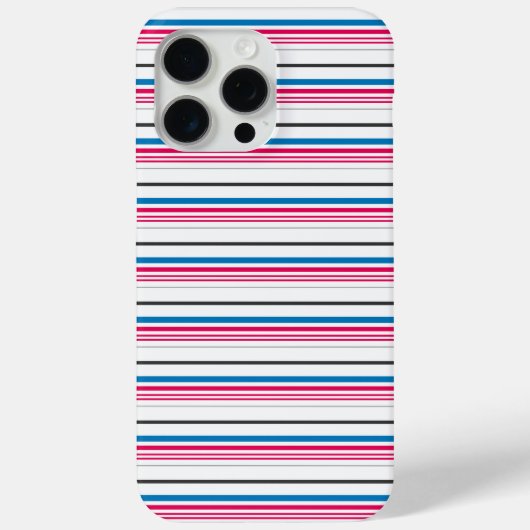Mooie blauwe witte strepen Case-Mate iPhone case (Achterkant)