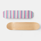 Mooie blauwe witte strepen persoonlijk skateboard (Horizontaal)