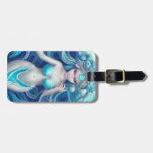 Mooie blauwe zeeschelp zeemeermin Graphic Bagagelabel (Voorkant horizontaal)