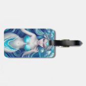 Mooie blauwe zeeschelp zeemeermin Graphic Bagagelabel (Achterkant horizontaal)