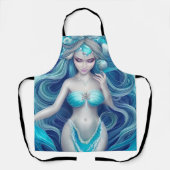 Mooie blauwe zeeschelp zeemeermin Graphic Schort (Voorkant)