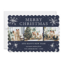 Mooie blauwe zilveren glinsterende sneeuwvlok foto