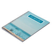 Mooie, blauwe zitjes voor tapes voegen Jouw naam N Notitieboek (Linkerzijde)