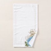 Mooie blauwe zonnebloem bad handdoek (Handdoek)