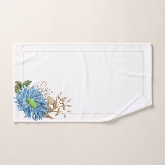 Mooie blauwe zonnebloem bad handdoek (Handdoek)