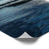 Mooie Blauwe Zonsondergang bij Cape Cod Beach Post Poster (Hoek)