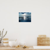 Mooie Blauwe Zonsondergang bij Cape Cod Beach Post Poster (Keuken)