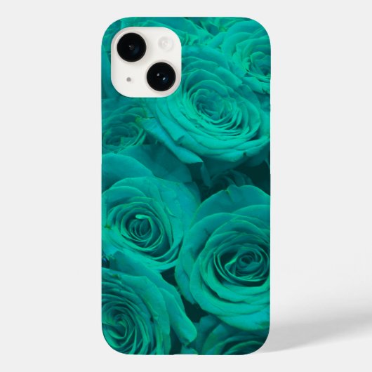 Mooie blauwgroen groene rozen blauwgroen bloemen Case-Mate iPhone case (Achterkant)