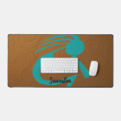 Mooie Blauwgroen Kokopelli Bureaumat (Keyboard & Muis)