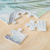 Mooie blauwharige zeemeermin legpuzzel (Zijkant)