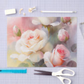 Mooie Bleke Rozen Waterverf Tissuepapier (Craft)