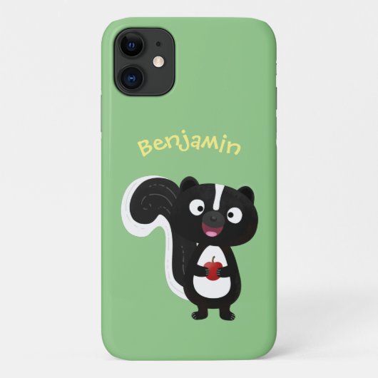Mooie blije stinkdier cartoonillustratie Case-Mate iPhone case (Achterkant)