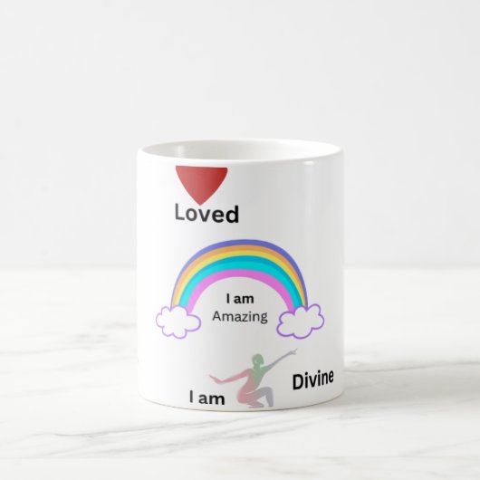 Mooie, blije, unieke, bloeiende Mok (Center)