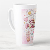 Mooie "Blijf Positief" Koffiemok | Latte Mok (Linkerhoek)