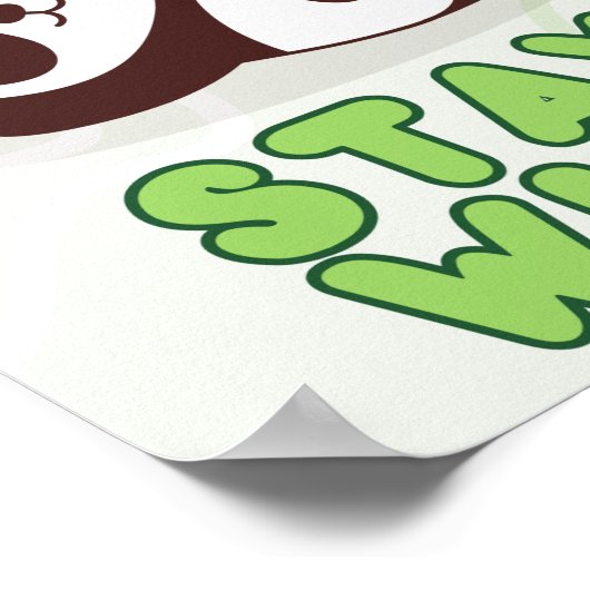 Mooie 'Blijf Wild' Slaapde Panda Kraam Poster (Hoek)