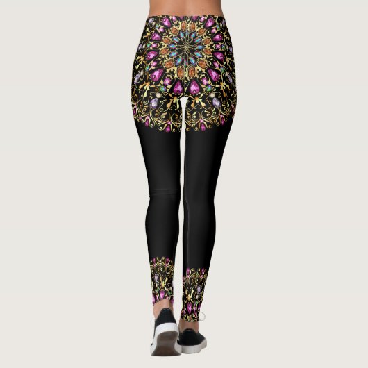 Mooie Bling Pop Mode Leggings (Achterkant)