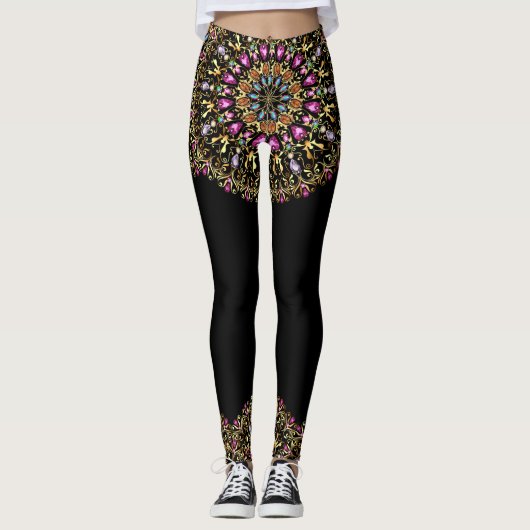 Mooie Bling Pop Mode Leggings (Voorkant)