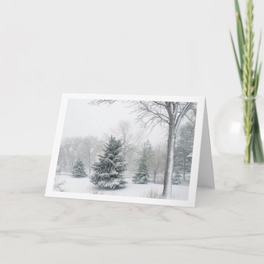 Mooie Blizzard Feestdagen Kaart (Voorkant)