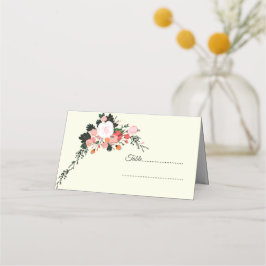 Mooie bloei bloemen Gevouwen Plaats Kaart Plaatskaartje