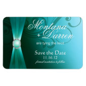 Mooie bloei Save the Date Magnet | BLAUWGROEN Magneet (Horizontaal)