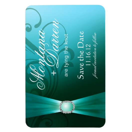 Mooie bloei Save the Date Magnet | BLAUWGROEN Magneet (Verticaal)
