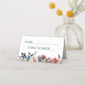 Mooie bloei Waterverf van de Floral Spring Wedding Plaatskaartje (Voorkant)