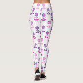 Mooie Bloeiend Ontwerp T-shirt Leggings (Achterkant)