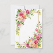 Mooie bloeiende 3,5" x 5" Flat Thank You Card Bedankkaart (Achterkant)