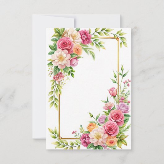 Mooie bloeiende 3,5" x 5" Flat Thank You Card Bedankkaart (Achterkant)