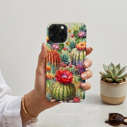 Mooie Bloeiende Cactussen iPhone Hoesje