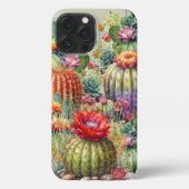 Mooie Bloeiende Cactussen iPhone Hoesje (Achterkant)