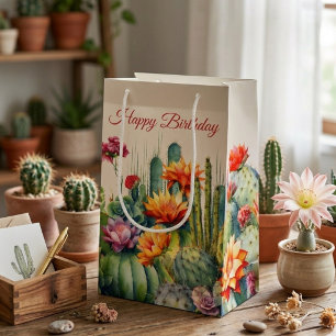 Mooie Bloeiende Cactussen Met Tekst Klein Cadeauzakje