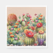 Mooie Bloeiende Cactussen  Servet (Voorkant)