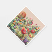Mooie Bloeiende Cactussen  Servet (Hoek)