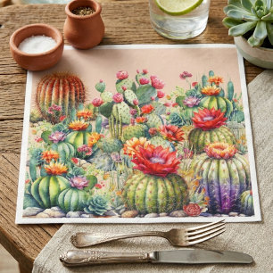 Mooie Bloeiende Cactussen  Servet