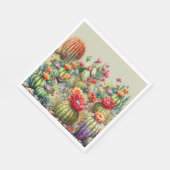 Mooie Bloeiende Cactussen Servet (Hoek)