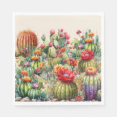 Mooie Bloeiende Cactussen Servet (Voorkant)