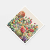 Mooie Bloeiende Cactussen Servet (Hoek)